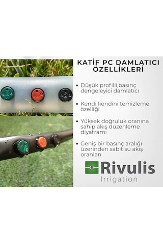 Rivulis Katif Basınç Ayarlı Damlatıcı- Debi Seçenekli Ürün.