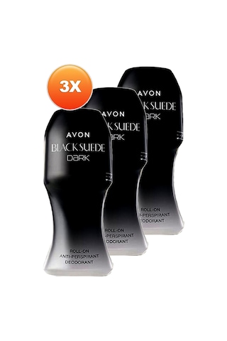 Avon Black Suede Dark Erkek Roll-On Deodorant 3 x 50 ML