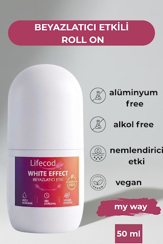 Alüminyumsuz Beyazlatıcı Etkili Roll On 50 Ml My Way