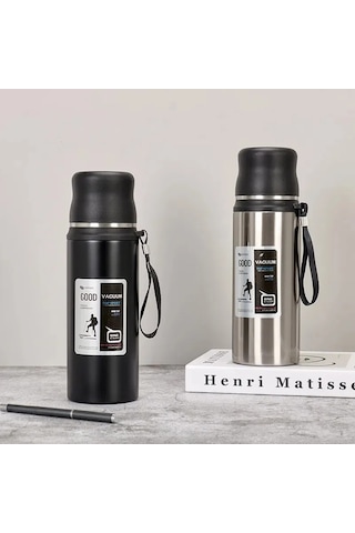 1 Litre Kamp Termos 12 Saat Sıcak, 24 Saat Soğuk Tutar Yeşil