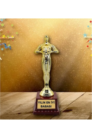 Yılın En İyi Babası Oscarı Ödülü Hediye Eşe Sevgiliye Babaya Hediye Büyük Boy Çok Renkli