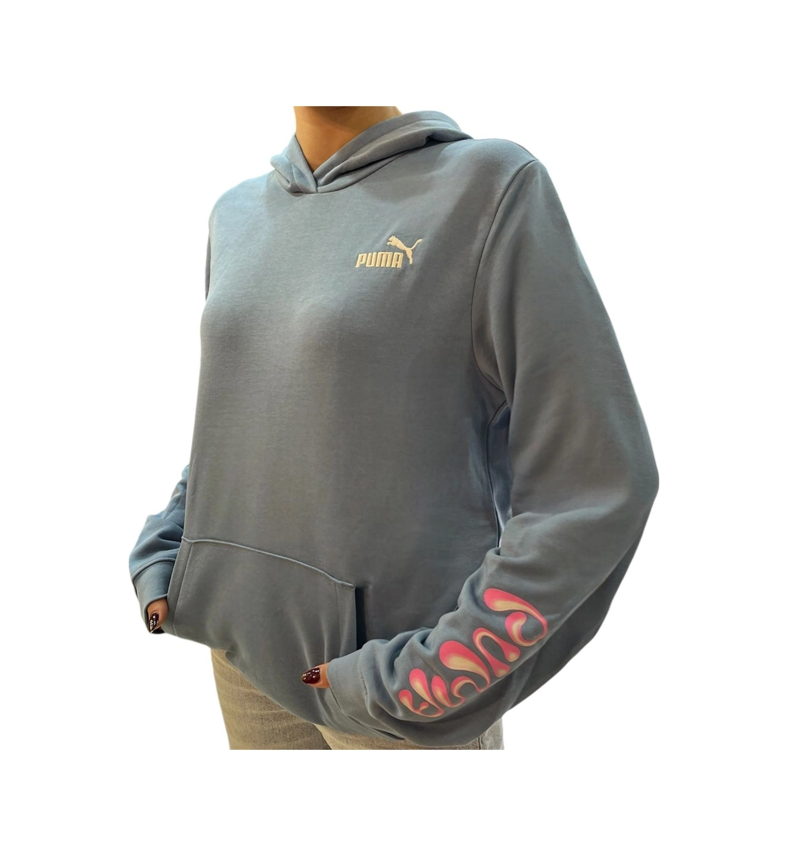 Puma Tweenerverse Hoodie Kız Çocuk Sweatshırt Mavi