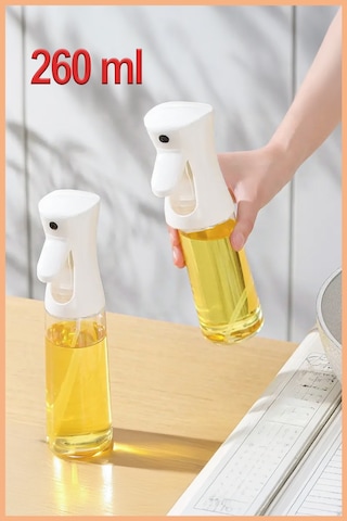 Airfryer Uyumlu Sprey Yağdanlık 260 Ml Cam Şişe,yağ Püskürtücü Fritöz Izgara Salata Şeffaf