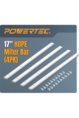Powertec 71793 Hdpe Gönye Çubuğu 3/4" X 3/8" X 17" Çapraz Kesimli