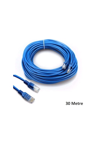 CAT6 KABLOSU ETHERNET 30 METRE İNTERNET MODEM LAN RJ45 UÇ