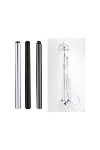 Bosphorusboutique02 Koyu Gri Duş Uzatma Kolu Çubuğu Boru Yükseltici 30cm Paslanmaz Çelik Koyu Gri
