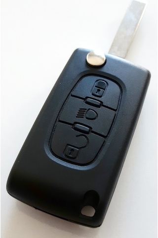 Citroen 3 Butonlu Sustali Kumanda Kabi Pil Yataksiz Logolu 406437208