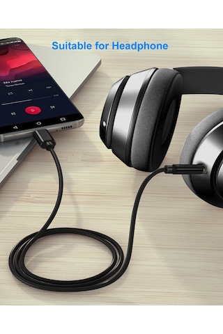 Ktools Sound Usb-c To Type-c 3.5 Mm Aux Kablo Siyah