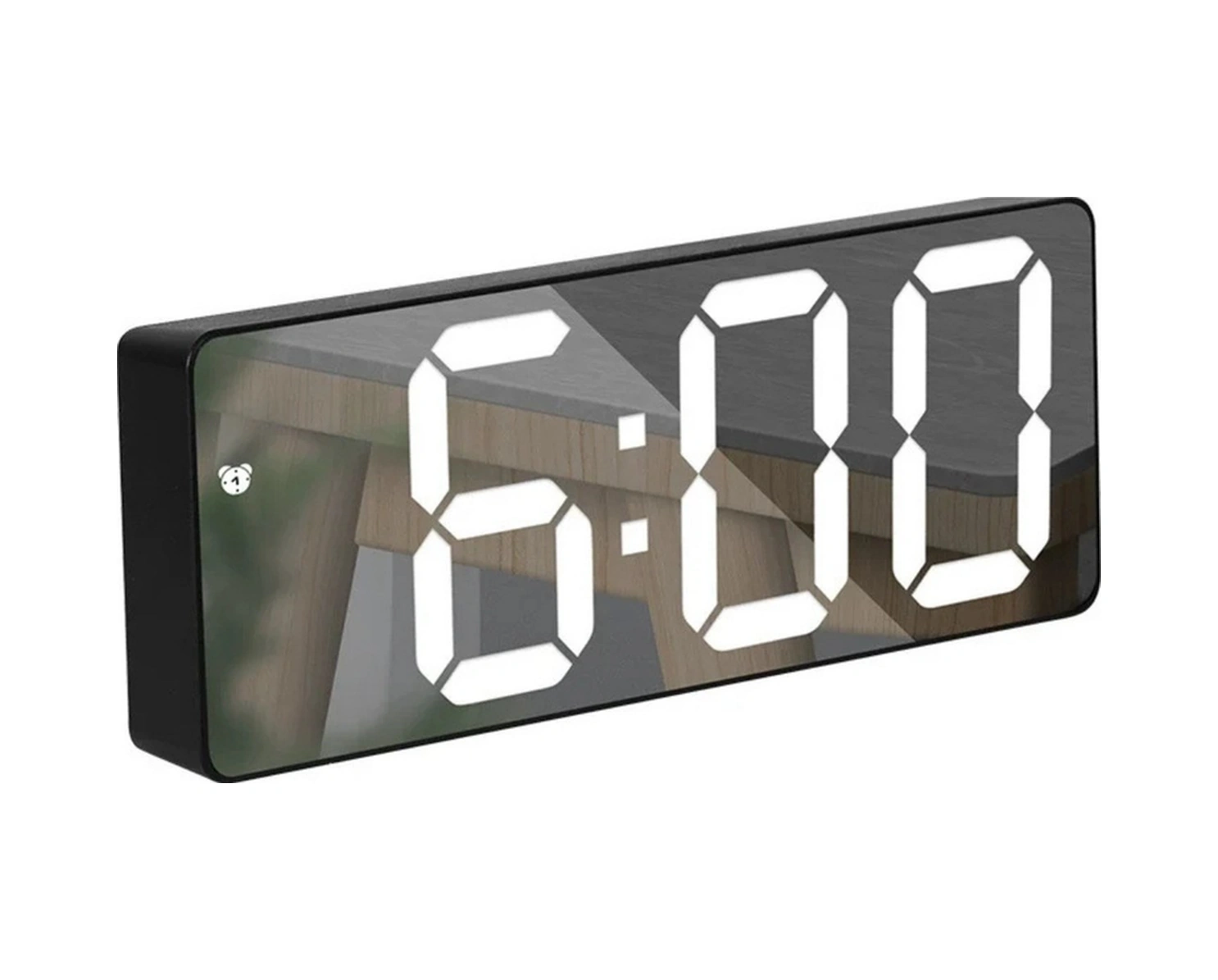 Dijital Masa Saati Alarm Erteleme, Gece Modu Ve Ses Kontrollü Akıllı Led Saat Siyah