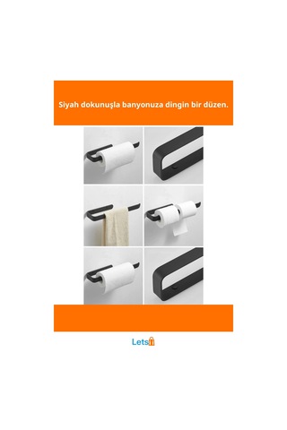 Dayanıklı Paslanmaz Metal Mat Siyah Havluluk Çok Renkli