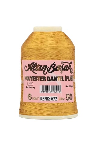 Jenerik 3 Adet Altınbaşak Oya Ve Dantel İpi 20 Gr - Royaleks - No: 672 - 604 - 770