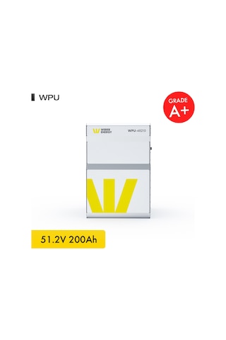 Werer Energy 48V 200Ah 10.8kW LiFePO4 WPU Series Bluetooth’lu Lityum Demir Fosfat Akü