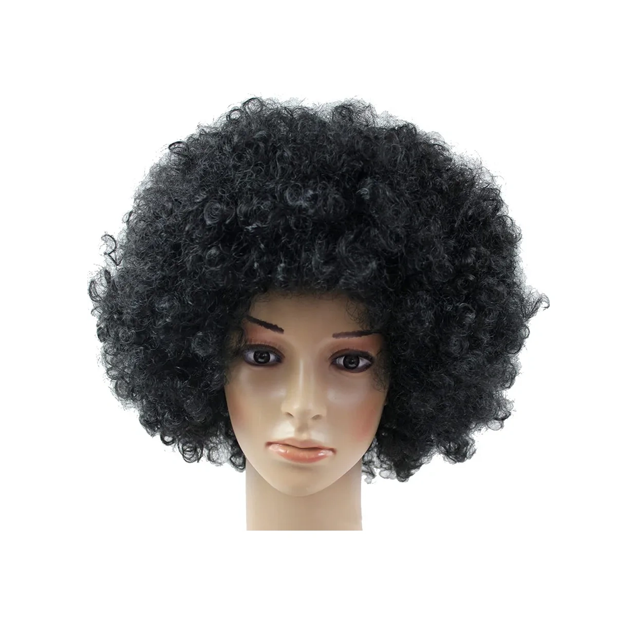 Hahatuska Afro, Disko Kıvırcık Karnaval Peruğu 103541634 Siyah