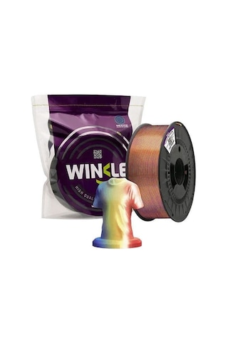 Winkle Pla Silk Multicolor Filament Yellow-blue-red 1.75mm 1 Kg