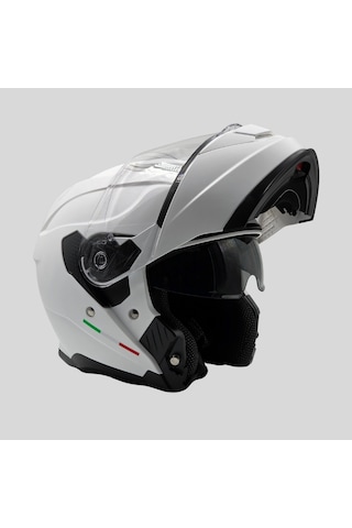 Arwic AR935 Mat Çene Açılır Ece-R 22.06 Motosiklet Kaskı Beyaz