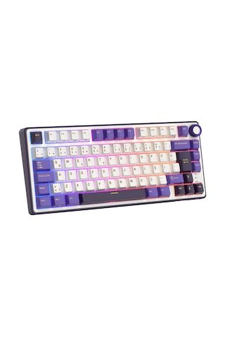 Royal Kludge R75 75% Kablolu Türkçe Gaming Klavye Beyaz-mor
