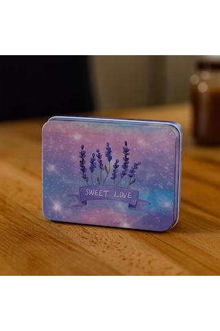 Dikdörtgen Kutu Hediye Kutusu Sevgililer Günü Hediye Kutusu Sweet Love Lila 6 Lı