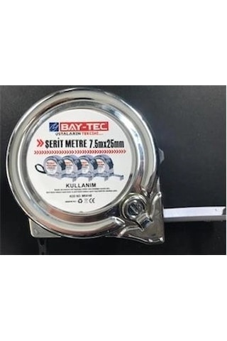 Bay-tec Mk4148 7.5mt 25mm Krom Şerit Metre Kdo