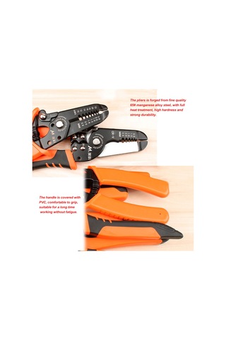 Neevoyu Mc05101-2 Elektrikçi Telli Kablo Soyucu 175mm , Çok Fonksiyonlu El Aleti, Kablo Çekirdeğini Hasarmaz, Pvc El Kolu İle Konforlu Kullanim