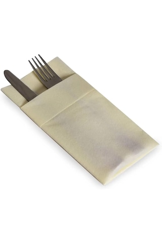 Airlaid Fildişi Peçete 40x40 Cepli 50'li