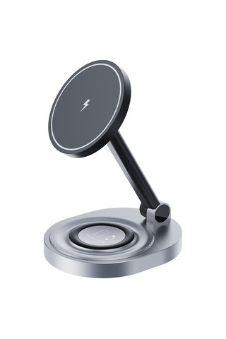 Wisdomselect Manyetik Kablosuz Şarj Cihazı 3'ü 1 Arada Ayarlanabilir Kırmızı - Siyah Yok Direksiyon 2qampw