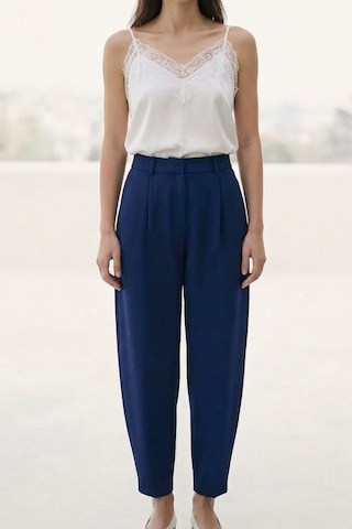 Sateen Talia Havuç Pantolon - Lacivert-137380