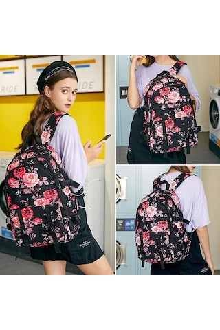 Gündelik Öğrenci Schoolbag Baskı Su Geçirmez Sırt Çantası Ugh5tl Yeşil