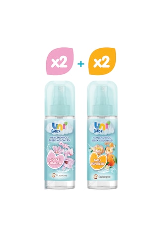 Uni Baby Kolonya Çiçeksi Kokular 2'Li&Tatlı Esintiler 2'Li 600Ml