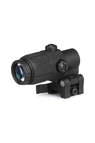 Magnifier 5x Yakınlaştırmalı Dürbün - 22mm Ray Uyumlu, Katlanır Yaylı Ayaklı Açık Sarı