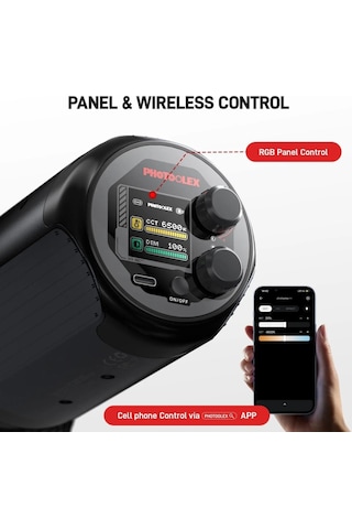Photoolex Q40c 40w App Kontrollü Rgb Taşınabilir Cob Video Işığı - Ls-199pl