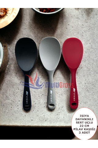 Sert Uçlu Isıya Dayanıklı Silikon Kaşık 3'lü 22 Cm Syh-gri-fşy Sert Uçlu Isıya Dayanıklı Silikon Kaşık 3'lü 22 Cm Syh-gri-fşy