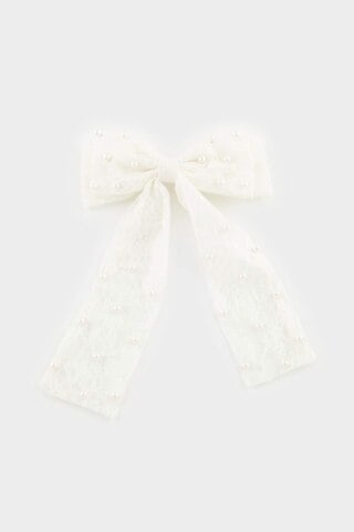 Defacto Kadın Kurdele Görünümlü İncili Çıtçıtlı Toka E6801axnswt1 Diğer