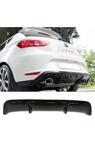 Seat Leon Mk3 Custom Style Difüzör Piona Black 2012 - 2016 Abs
