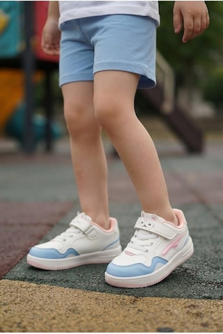 Fort Cool Shark Anatomik Rahat Sneaker Kız Çocuk Ayakkabı Pudra