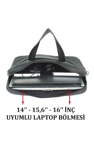 Case Club Omuz El Notebook Evrak Çanta Omuz Askılı 15,6 İnç Siyah
