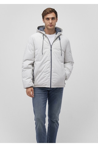 Mavi - Kapüşonlu Açık Gri Şişme Mont 0110352-70080 Gri