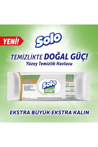 Solo Yüzey Temizleme Mendili Beyaz Sabun Set 4lü 300 Yaprak