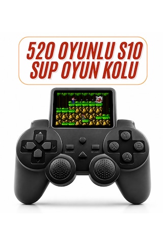 S10 Sup Oyun Kolu İle Eğlence Hep Yanında Tv Bağlantılı Nostaljik Oyun Konsolu 520 Oyun Tek Cihazda