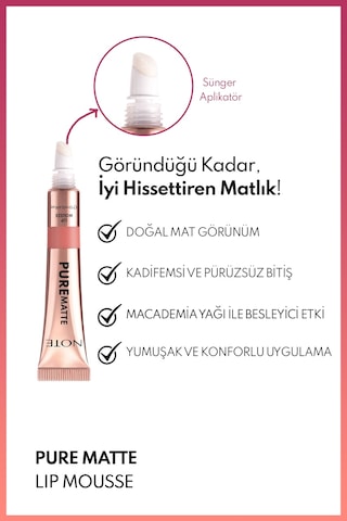 Pure Matte Lip Mousse 10 Velvet Nude Kadifemsi Mat Likit Ruj - Nude