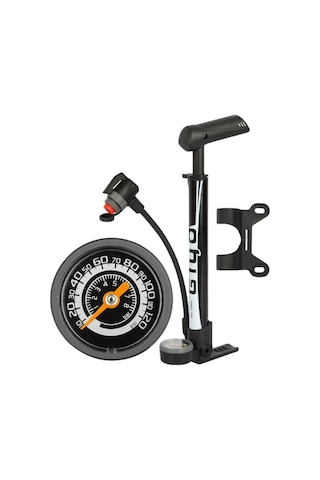 Yuntech01 Alüminyum 120psı Yüksek Basınçlı Bisiklet Pompa, Schrader-presta Valf, Canlı Basınç Göstergeli, Siyah, Taşınabilir Mini Stüdyo