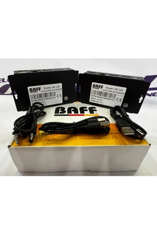 Baff 4k 120m 4k Kvm Hdmı Extender 120 Metre Tek Cat6 Kablo İle Ultra Hd Görüntü Ve Kontrol Uzatıcı