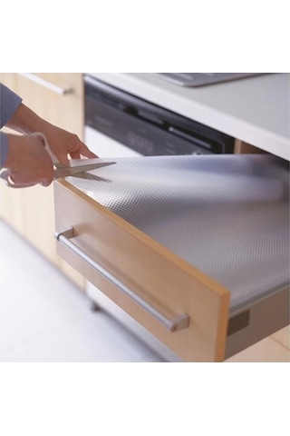 45 Cm X 20 Metre Kaymaz Dolap Içi Çekmece Raf Örtüsü Kaydırmaz Raf Örtüsü Beyaz