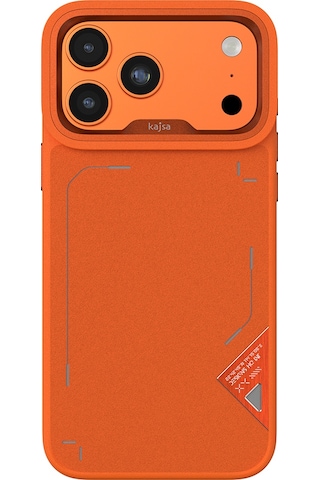 Apple Uyumlu iPhone 17 Pro Max Kılıf M-safeli O-ring Metal Kamera Çerçeveli Kajsa Matrix Collection Kapak Turuncu Turuncu