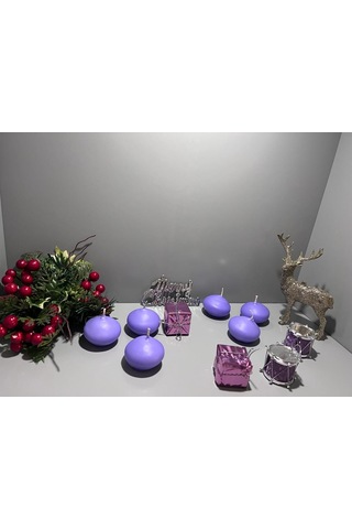 İv Candles 12 Li Açık Lila Suda Yüzen Mum