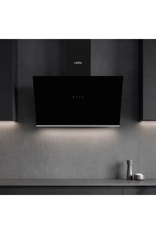 Carino 4 Fonksiyon Mekanik Siyah Power Turbo 3'lü Cam Ocaklı Ankastre Set Fırın+Ocak+Davlumbaz