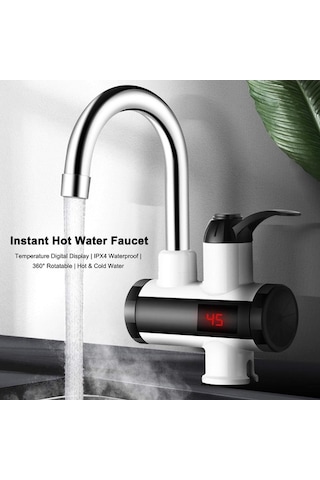 Maoyaya Qianfan 3000w Hızlı Isıtıcı Musluk, Anında Sıcak Su Kahverengi