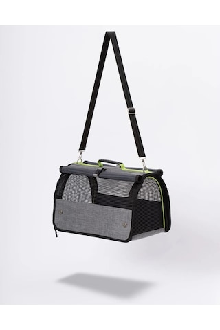 Reyo Brave Paws Flybag Plastik Yırtılmaz Fileli Kedi Ve Köpek Taşıma Çantası Seyahat Çantası Gri 45x25x26cm