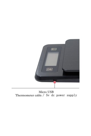 Pazly Mini Dijital Terazi 3kg 0.1g Lcd Aydınlatmalı Ekran Sıcaklık Probu Cep Tartım Gram Siyah Siyah