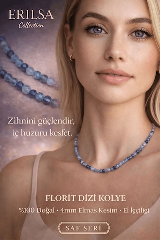 Sertifikalı Florit Dizi Kolye - 4mm Elmas Kesim Minimal Seri Doğa Çok renkli