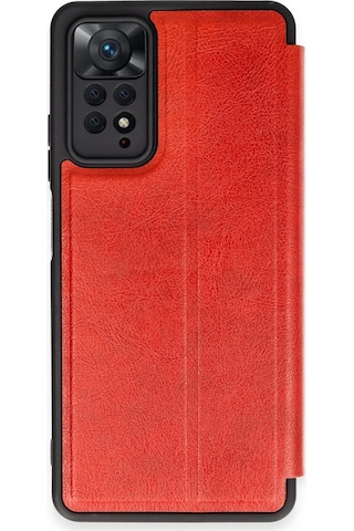 Newface Xiaomi Redmi Note 12 Pro 4g Kılıf Flip Cover Semeglbl - 34 - Kırmızı